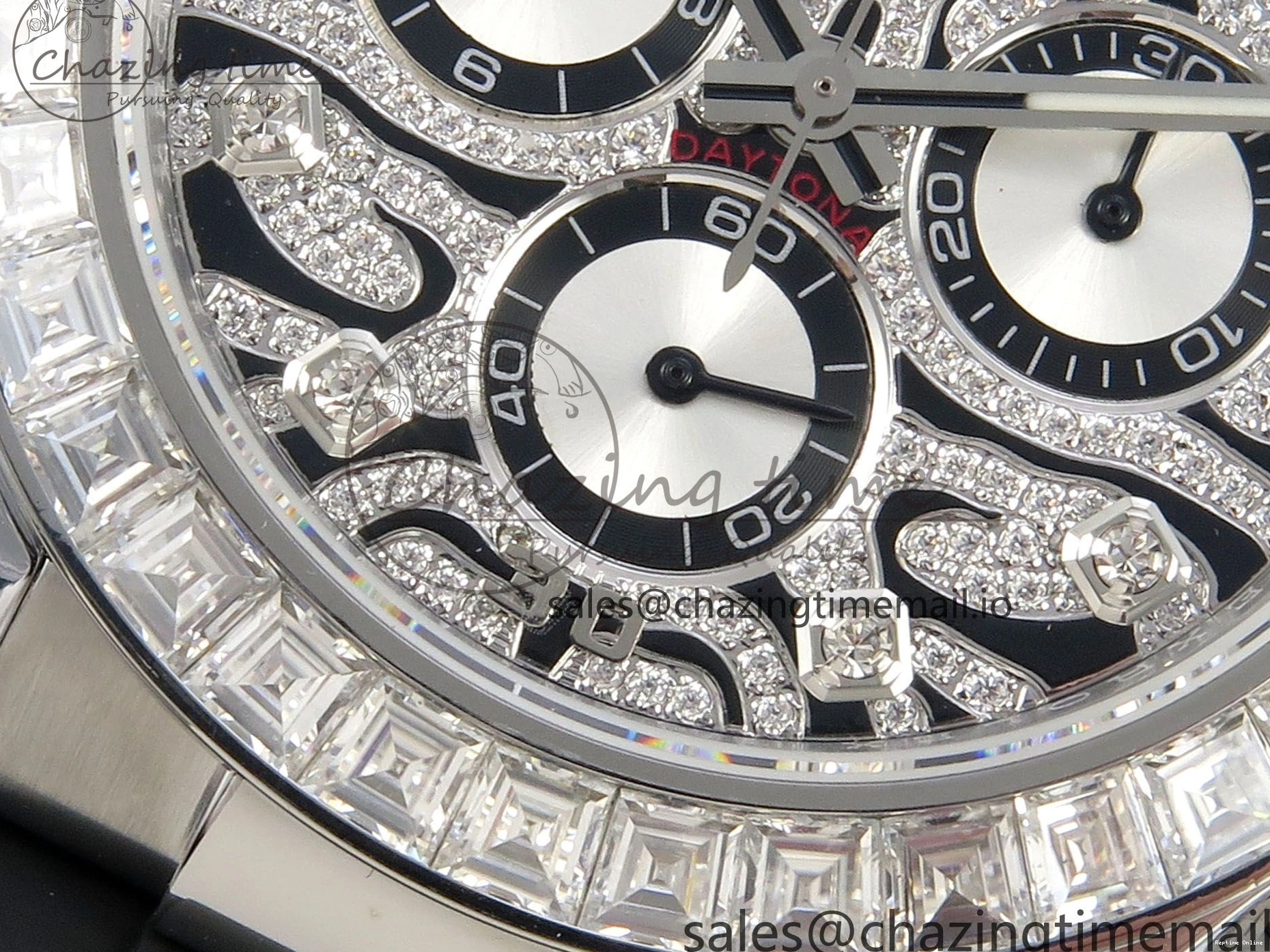 0207 Elegant Daytona 116589TBR ‘Eye Of The Tiger’ SS 3CF 1:1 Best Edition Tiger Diamonds Dial on Oysterflex Strap SH4130 V2 (Mod Version) 49